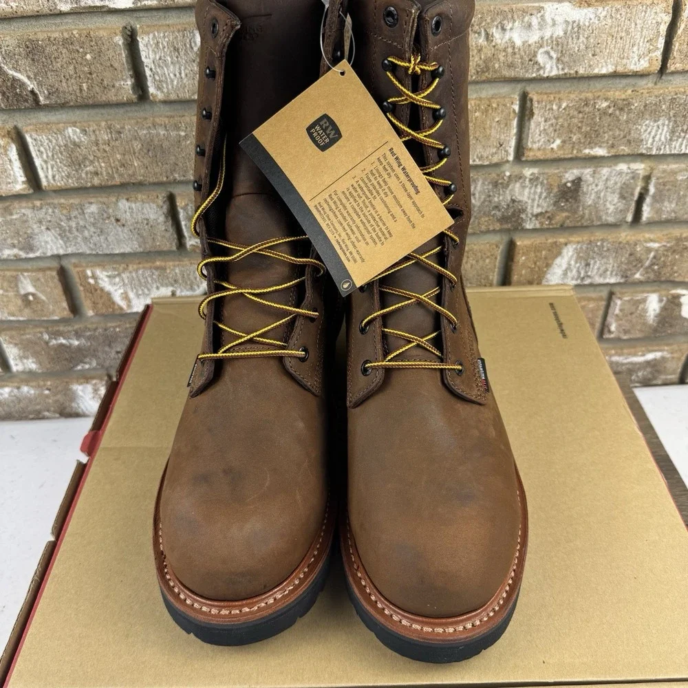 Red Wing Loggermax 2120 Waterproof Work Boots Men's Sz 11.5D Non Metallic Toe
